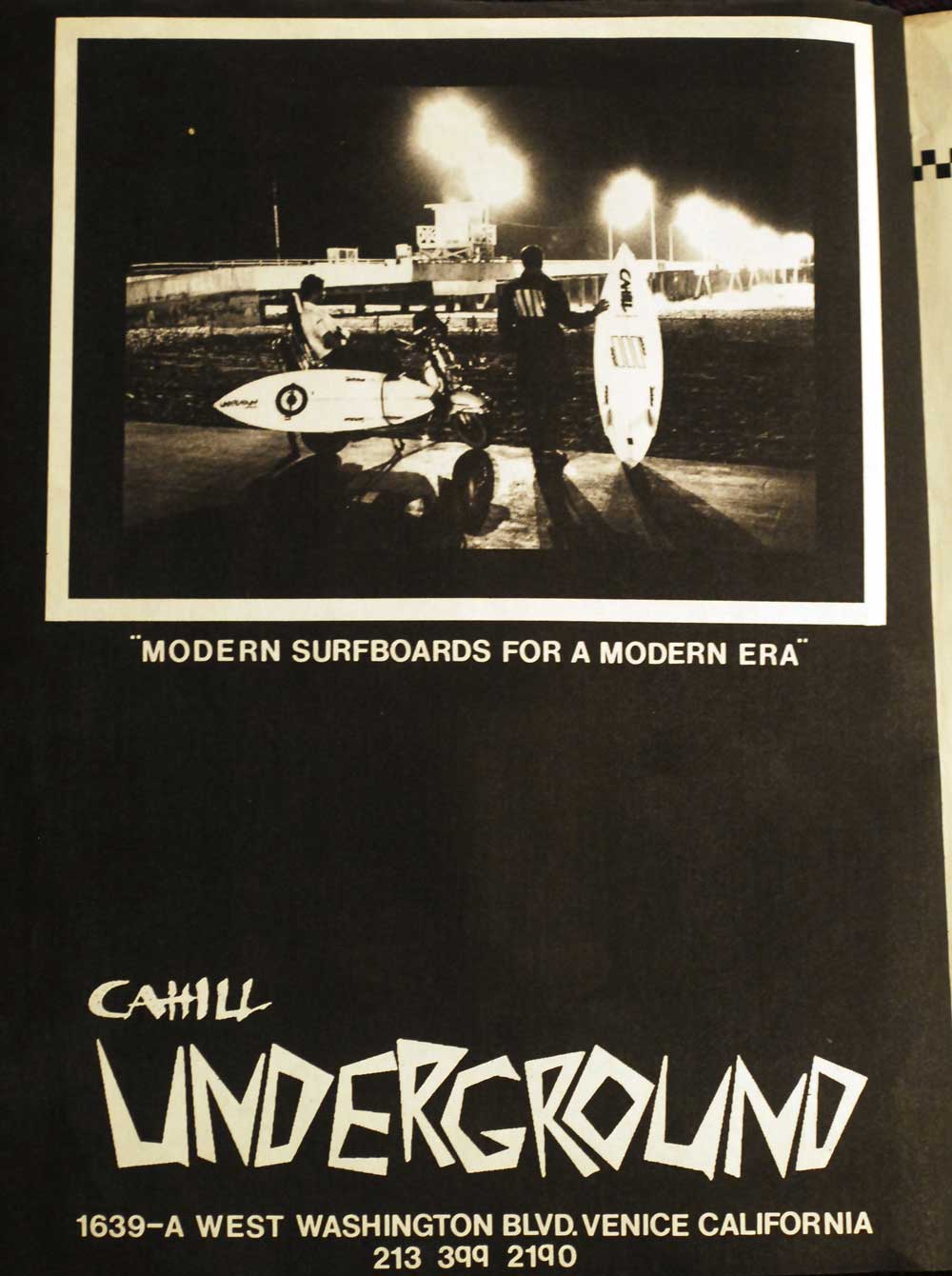 Cahill Underground Ad in Twist Magazine, 1983