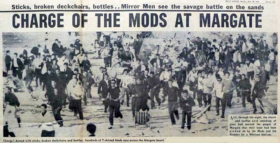 Charge of the Mods at Margate - Daily Mirror