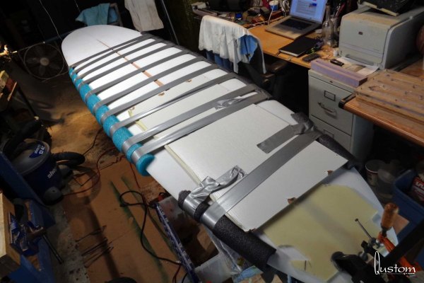 Gluing up the stringer